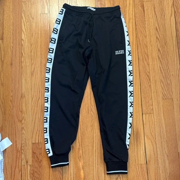 BETTER BODIES Black and White Joggers - Picture 1 of 2